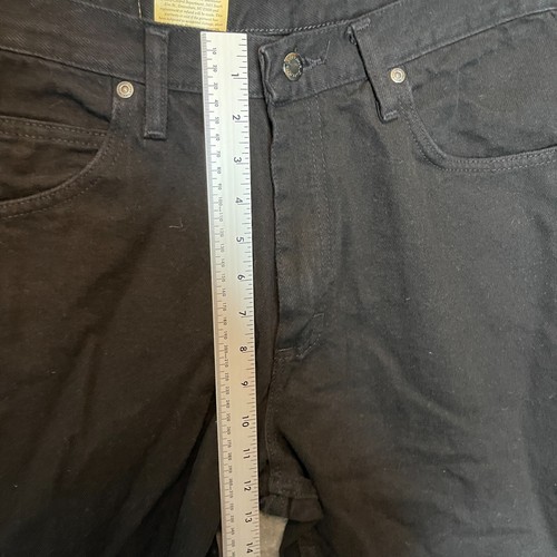 Wrangler Men 5 Star Relaxed Straight Black Jeans 32x34 Western Cowboy Workwear - Picture 7 of 10