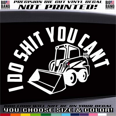 Skid Steer Loader Driver Operator Vinyl Decal Sticker Skilled Labor ...