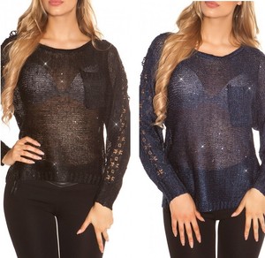 maglia trasparente nera