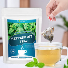 Pure Peppermint Tea Bags, Naturally Caffeine Free, Refreshing Mint, 24 Count