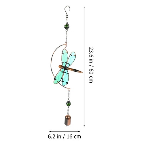 Wind Spinner Dragon Fly Dragonfly Ornament Wall Hanging Bell Miss - Picture 9 of 12