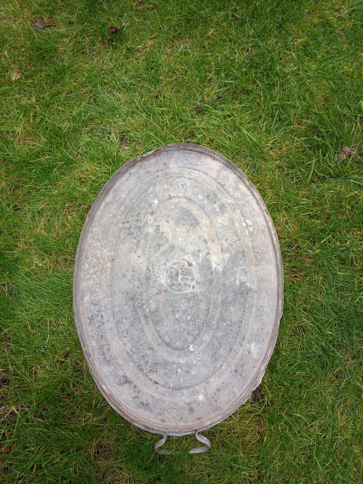 vintage galvanized tin bath, trough, garden planter, 2'X 18" ex handles eBay
