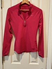 NIKE DRI FIT RUNNING PULLOVER Size XS Quarter Zip- HOT PINK
