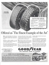 1944 Goodyear Tires Vintage Print Ad Synthetic Rubber Tire War Bond WW2 Wall Art