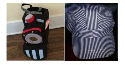 EUC POTTERY BARN KIDS TRAIN COSTUME 3T OR 4-6 NWT