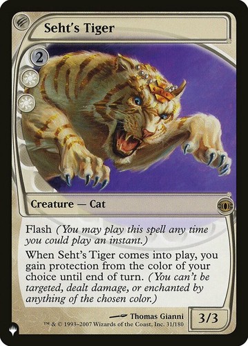 MTG | Seht's Tiger | 31 | (NM) | Secret Lair Commander: Raining Cats and Dogs