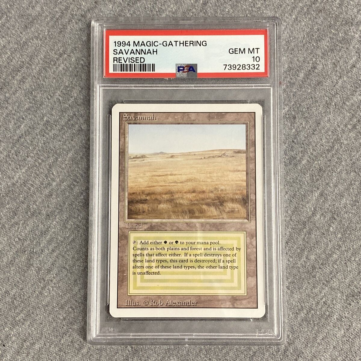 1994 Magic the Gathering Savannah Revised Edition Mint PSA 1994 Magic the Gathering Savannah Revised Edition Mint PSA