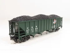MTH 20-90016D Chicago NorthWestern 4-Bay Hopper w/Coal Load LN 