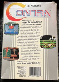 Contra NES (Nintendo, 1988) NO CART Authentic Konami Box Only