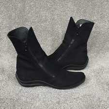 Arche Conan Boots Womens US Sz 7 Black Nubuck  Leather Zipper EU 38 France UK 5