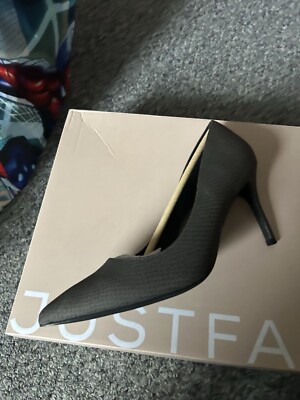 Soft touch, Grey Snakeskin Style Court Shoes In Heel UK