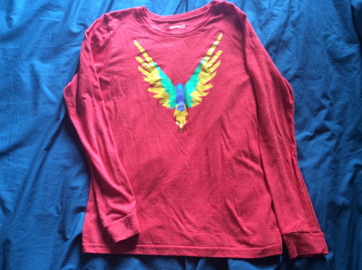 OFFICIAL Logan Paul Maverick Merch Long Sleeve T shirt Medium Aged 10 Red