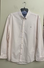 New With Tag Men s Tommy Hilfiger Button Down Logo Sleeves Shirt Size XXL
