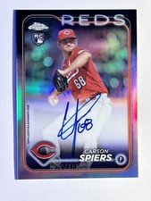 2024 Topps Chrome Carson Spiers Rookie Auto Refractor /499 #RA-CSP RC - REDS
