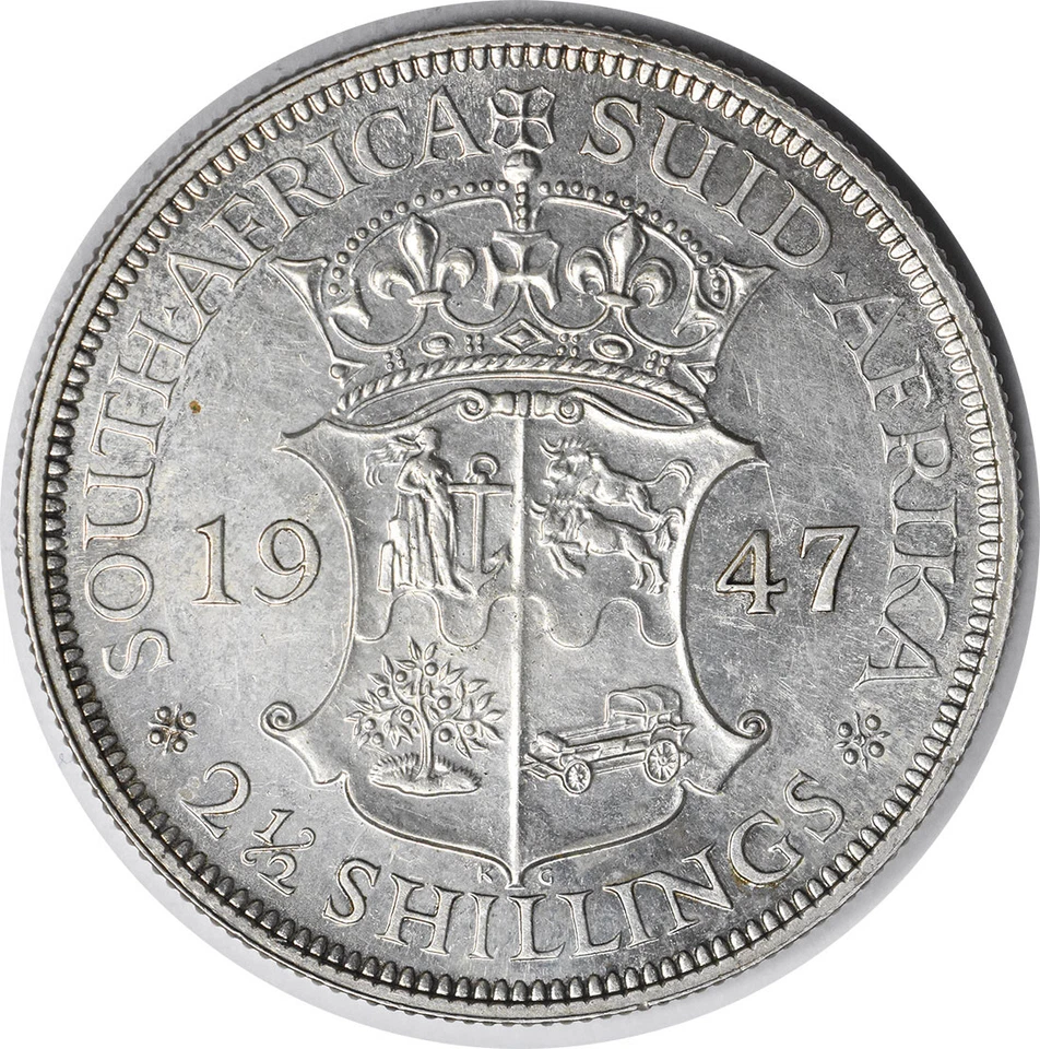 Sudáfrica 1947 2 1/2 chelines prueba KM30 sin certificación #1004 Foto 2 de 2