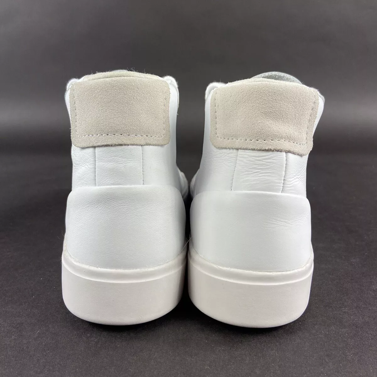 Mens white sales high top shoes