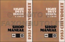 1983 Chevy Truck Shop Manual Pickup Van Blazer Suburban Silverado Repair Service