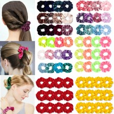 12pcs Women Girl Hair Scrunchies Velvet Elastic Hair Bands Solid Color Hair Rope