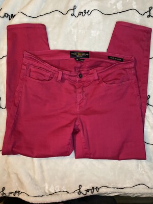 Pantalon Jean Capri Rose Stretch Lucky Brand - Taille 0/25, Très Bon état !