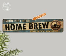 Custom Home Brew Decor Sign Kitchen Bar Pub Personalized Gift 4x18 104182002035
