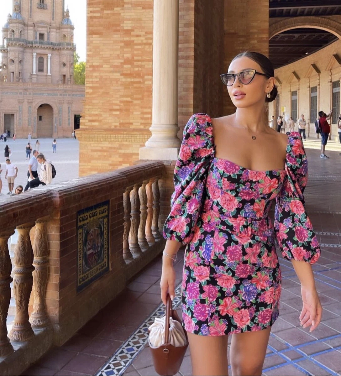 Zara flower sale print dress