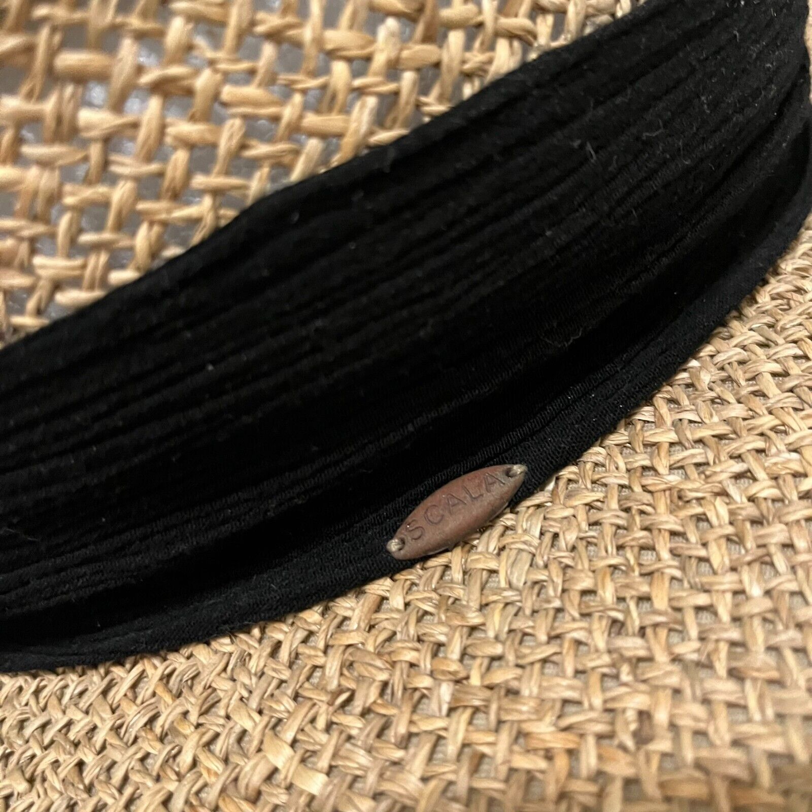 Scala Collection Women's Straw Sun Hat Black Ribb… - image 6