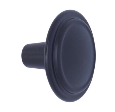 AmazonBasics gerade Ring Schrankknöpfe 1,25 Zoll Durchmesser flach schwarz - 25er-Pack