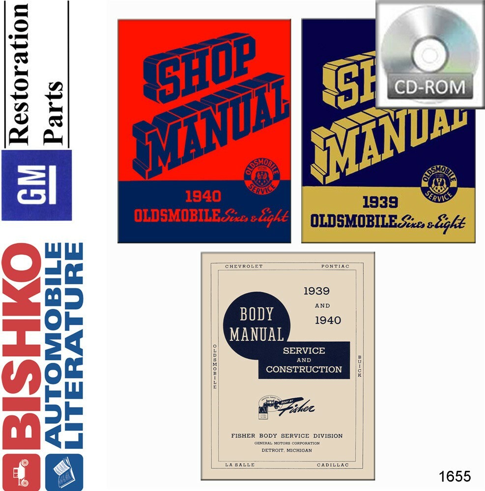 1939-1940 Oldsmobile ALL MODELS FISHER BODY Factory Shop Service Manual CD-image