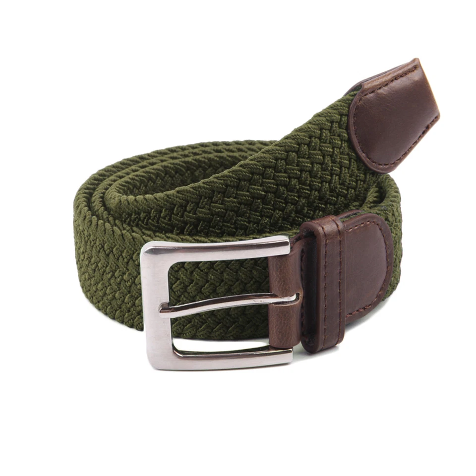 Canvas Elastic Fabric Woven Stretch Braided Belts - Image 3 of 3