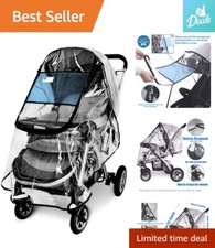 Universal Stroller Rain Cover - Waterproof, Windproof Shield - Protect from Dust