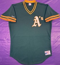 Authentic Walt Weiss #7 Oakland A’s Athletics Pro Cut 1980’s Rawlings Jersey 44