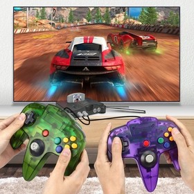 Wired Controller for Nintendo 64 N64 Clear Transparent Retro Gamepad Joystick
