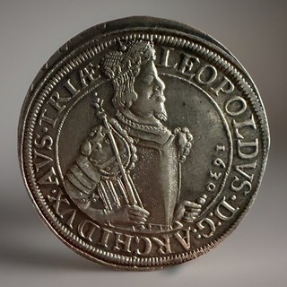 Austria Tirolo Thaler 1630 Arciduca Sala Leopoldo grado EF/AU