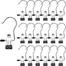 Boot Hangers Clips, 100 Pack Black Laundry Hooks Hanging Clips Clothes Pins Clos