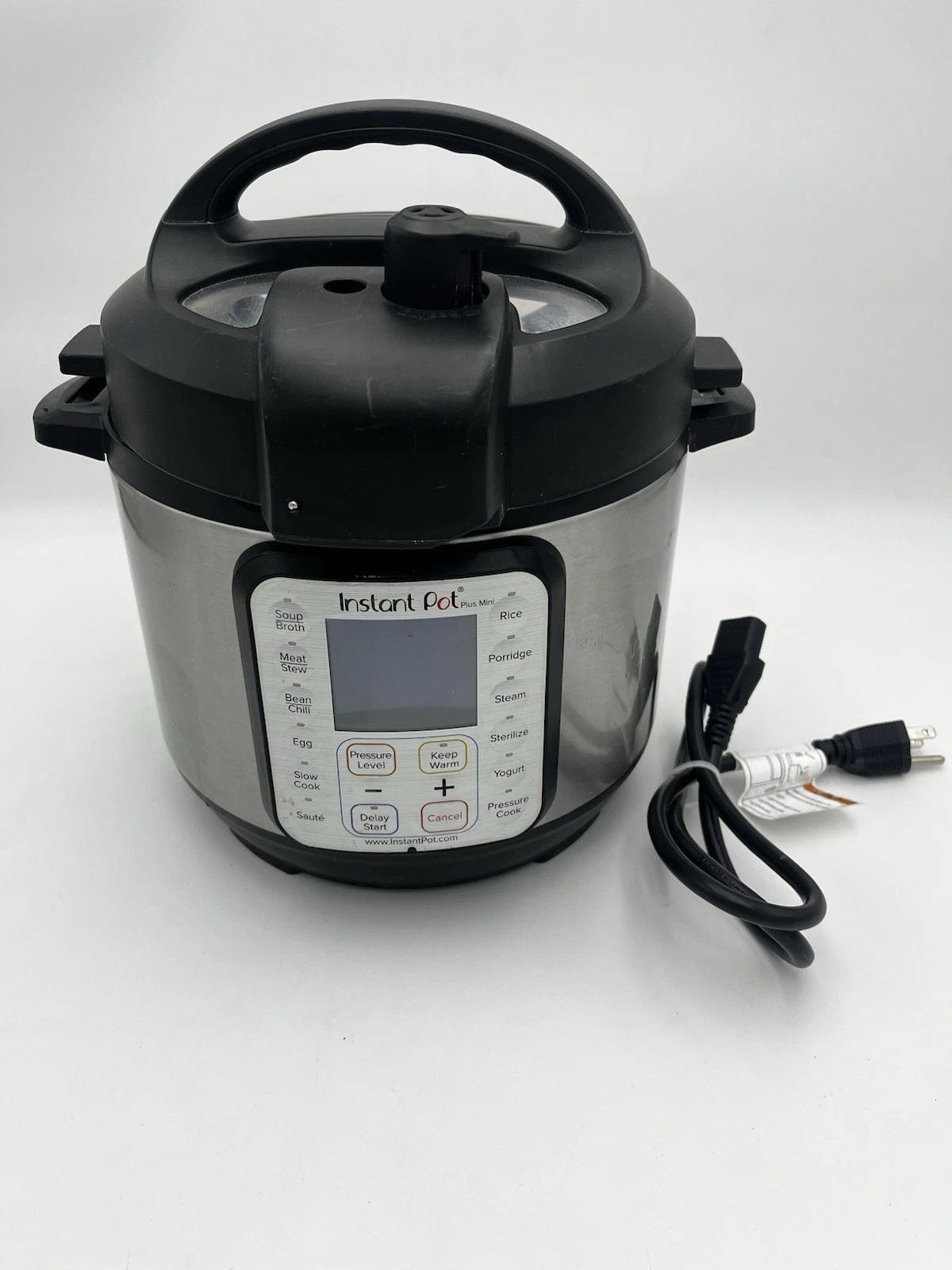 Instant Pot Plus Mini 3 Qt Electric Pressure Cooker w Lid & Inner Pot