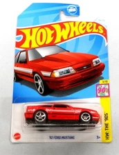 HOT WHEELS 92 FORD MUSTANG RED COLOR VARIATION