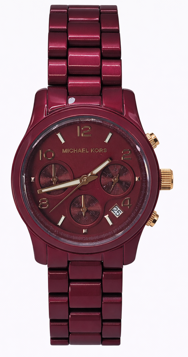 Michael Kors MK7436 Burgundy Chronograph Cherry Red Women's Watch