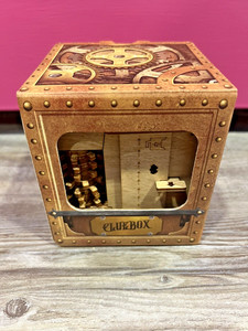 Cluebox Escape Room in a Box, Save Schrödinger's Cat! Wooden Puzzle, iDventure