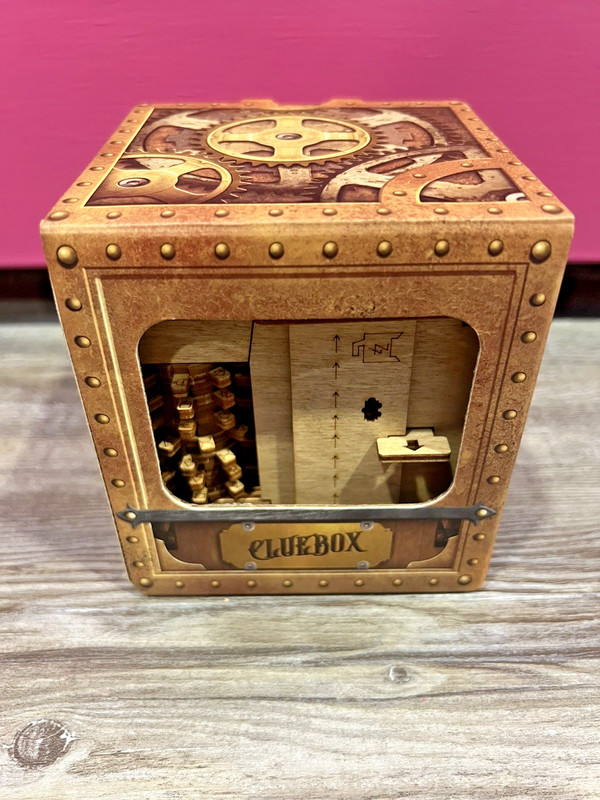Cluebox Escape Room in a Box, Save Schrödinger's Cat! Wooden Puzzle, iDventure