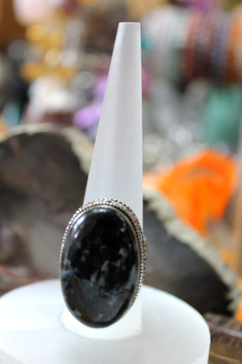Indigo Gabro alias Mystic Merlinoit Designer gemarkt 925 Ringgröße 9,5