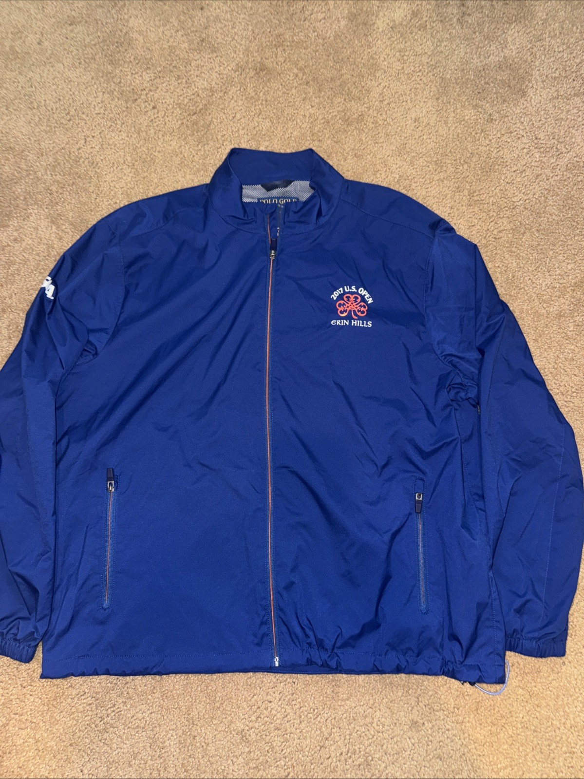 PONY Giacca a vento POLO GOLF Ralph Lauren 2017 US Open ERIN HILLS uomo XL