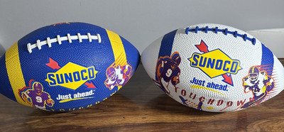 Sunoco Promo Promotional Just Ahead Touchdown Football Blue & White VTG - New