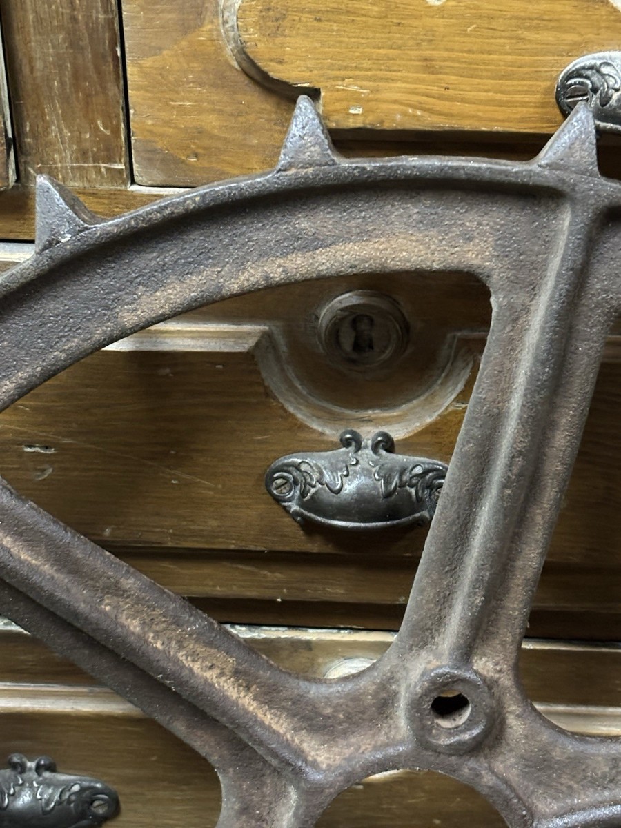 Antique 22” Cast Iron Gear Vintage Sprocket Steampunk Industrial