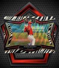 Hideki Okajima 2025 Panini Select Diamond Level Zebra Prizm #279 Red Sox MLB
