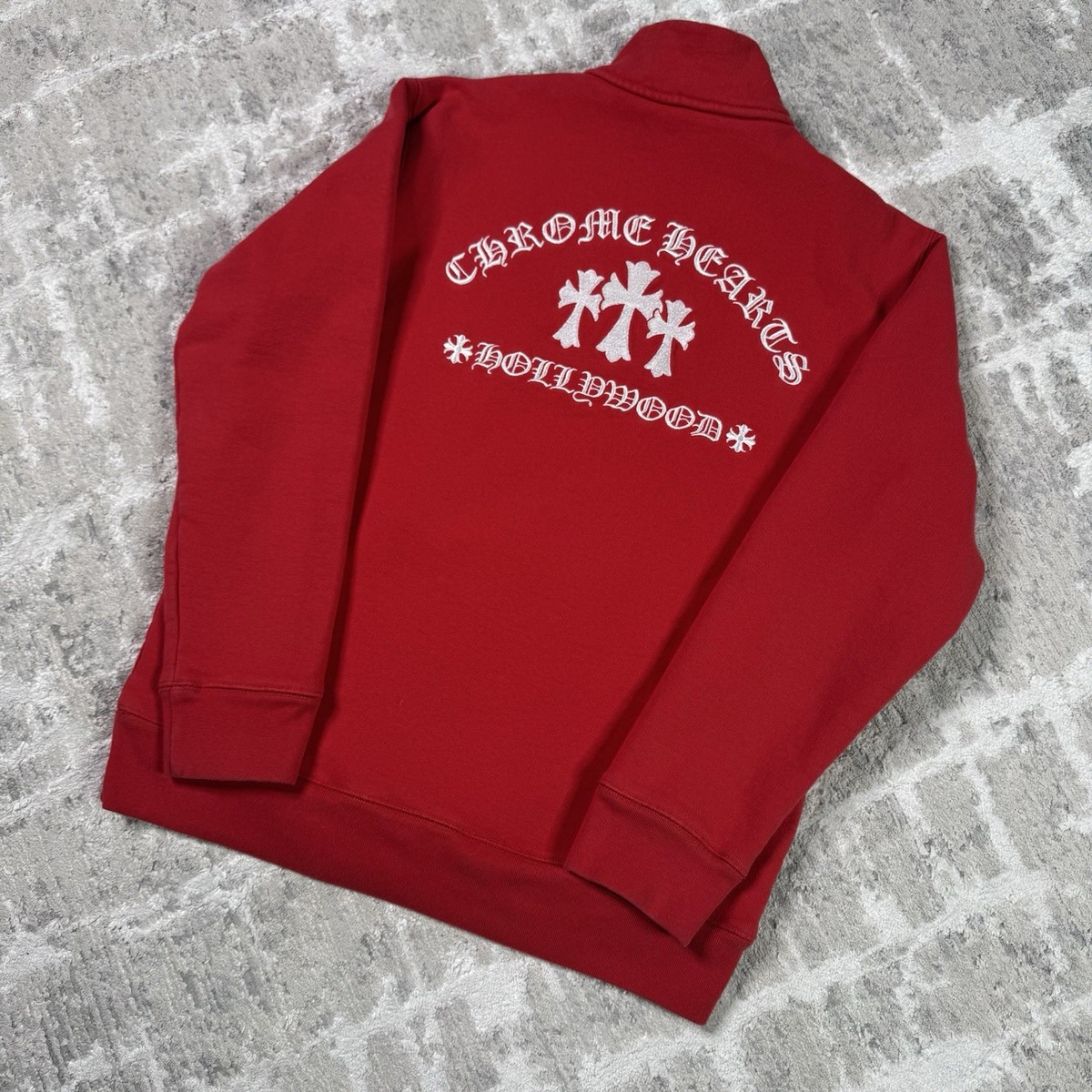 Chrome Hearts King Taco Triple Cross Embroidered Quarter Zip