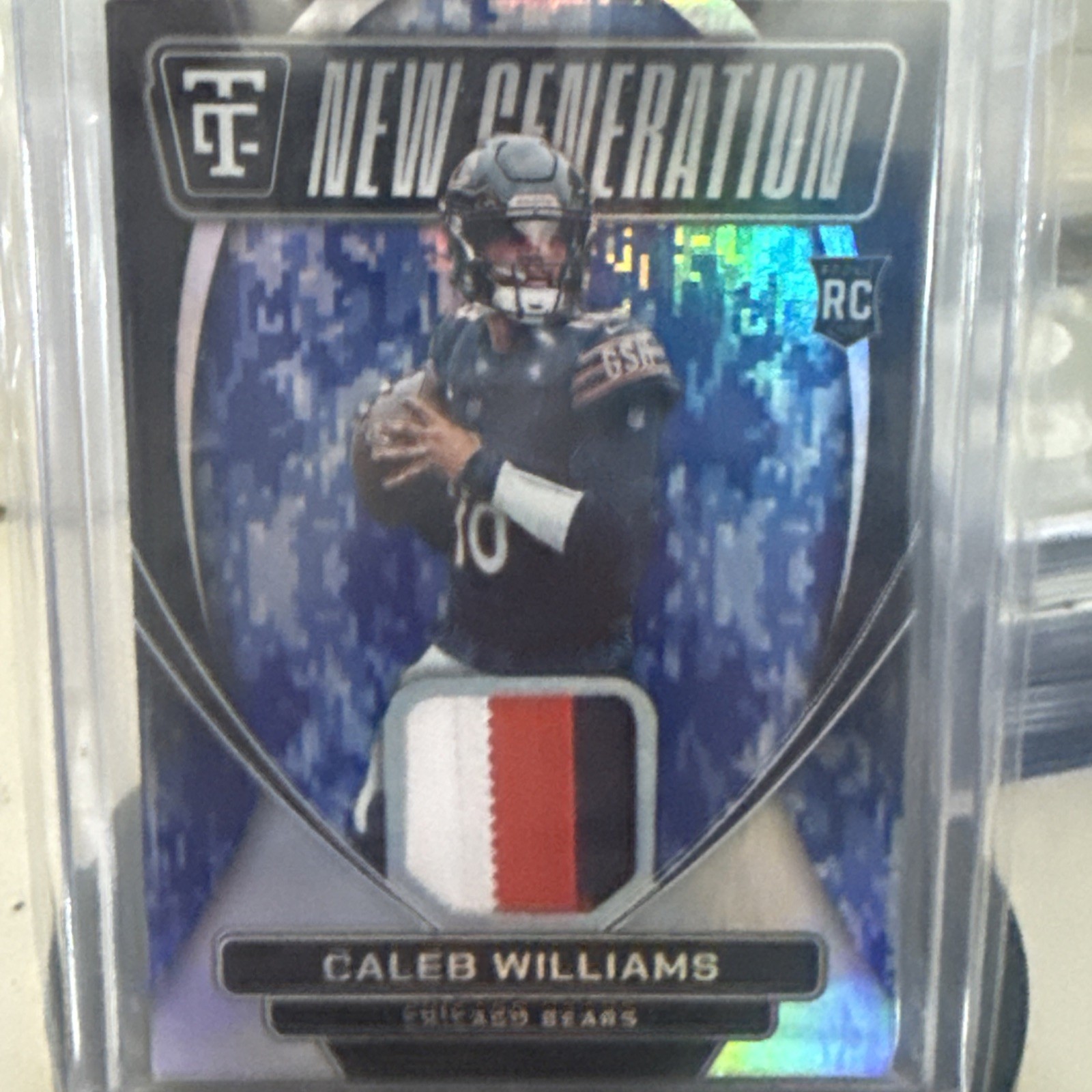 Caleb Williams Panini Totally Certified New Generation Jerseys #NGJCWS Mirror Platinum Blue Camo