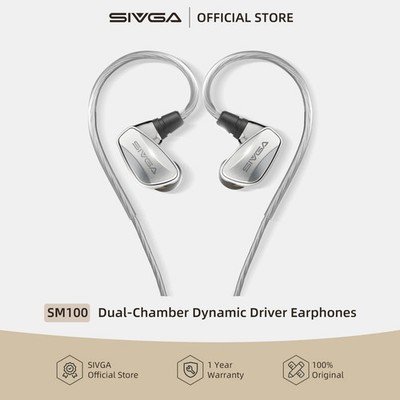 SIVGA SM100 10mm Dual-Chamber Dynamic Driver In-Ear Wired Earphones 0.78 mm 2-Pi