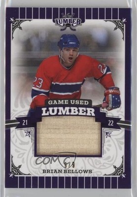 2021-22 Leaf Lumber Game Used Lumber Purple 9/9 Brian Bellows #GUL-BB1 y0t
