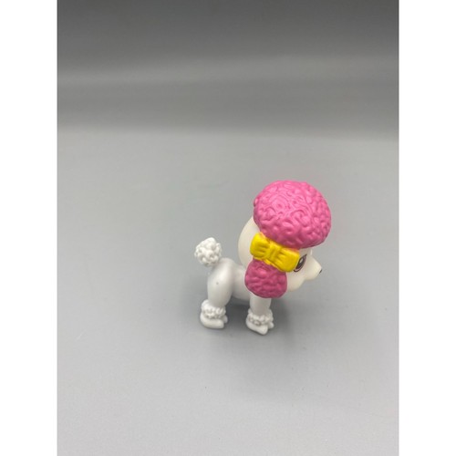 Barbie Haustier Hund Figur Pudel Welpe rosa creme gelb Schleifen - Bild 5 von 7
