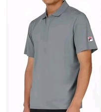 FILA Essentials Tennis Short Sleeve Polo Men's - Gray Size Medium